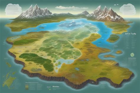 World Map With Various Different Biomes Arctic Tundra In The By Cat