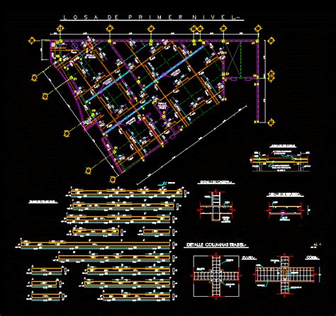 Flat Slab Detail Dwg Full Project For Autocad Designs Cad