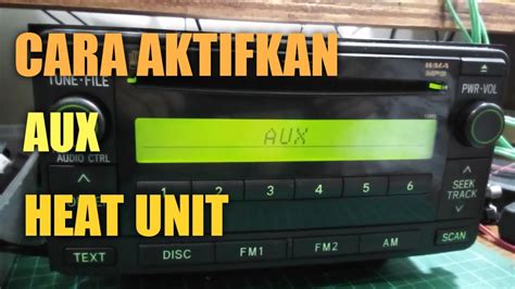 Head Unit Tidak Ada Aux Jumper Dengan Resistor 2k2 Aux Akan