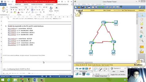 Lab Configuring Basic Eigrp For Ipv Youtube