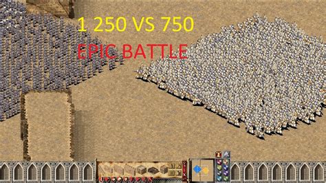 EPIC BATTLE 1 250 PIKEMANS VS 750 KNIGHTS STRONGHOLD CRUSADER HD