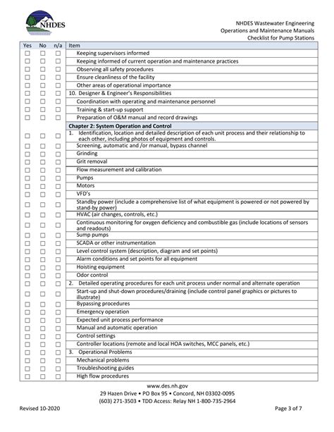 New Hampshire Nhdes Wastewater Engineering Operations And Maintenance