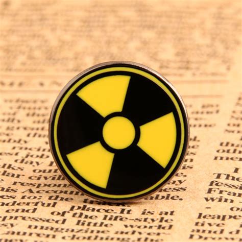 Radiation Symbol Enamel Pin Hard Enamel Pins