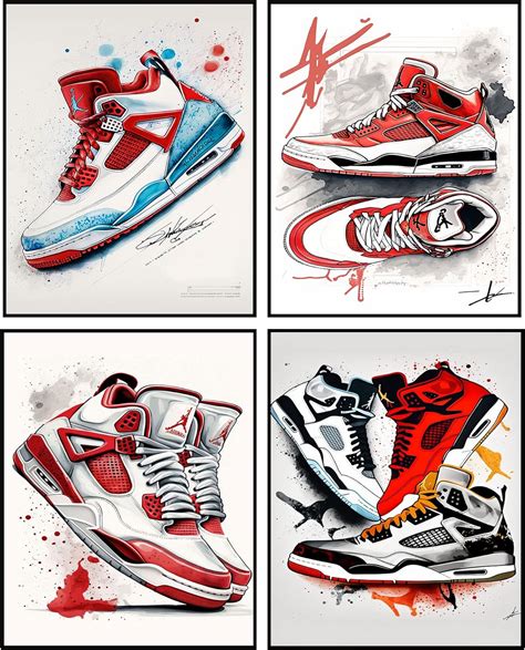 Ht Life Sneaker Poster Hypebeast Room Decor Unframed Set Of X