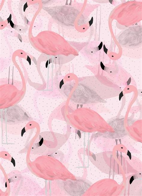 Flamingo Pattern Art Print Lukisan Flamingo Poster Abstrak Kertas