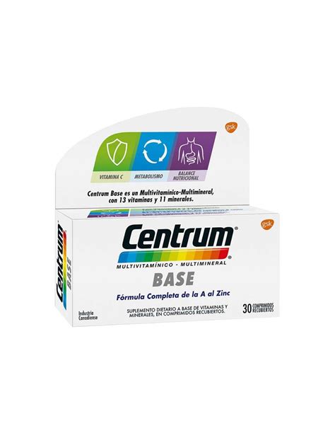 Centrum Base Suplemento Multivitaminico X 30 Comprimidos En Farmacias Lider