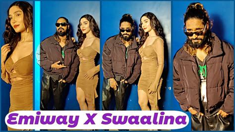 Emiway Bantai With Gf Swaalina Photoshoot Bts In Between Kudi Song