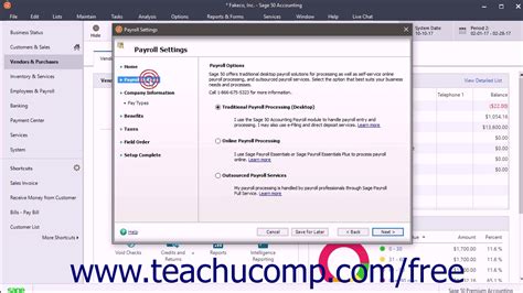 Sage 50 2018 Tutorial The Payroll Setup Wizard Sage Training YouTube