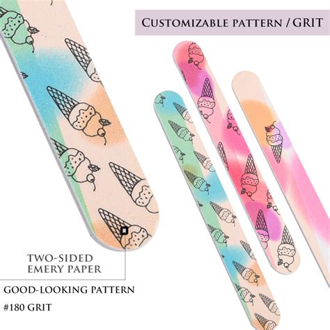 Glitter Emery Board Nail File Set Colorful Nail Boards Double Sided