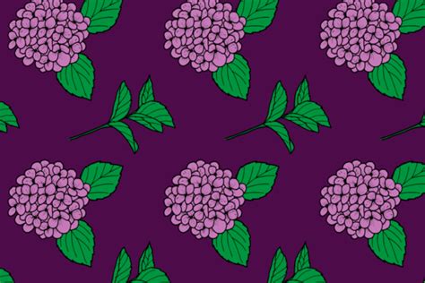 Hydrangea Flower Pattern Svg Graphic By Nurdesign99 · Creative Fabrica