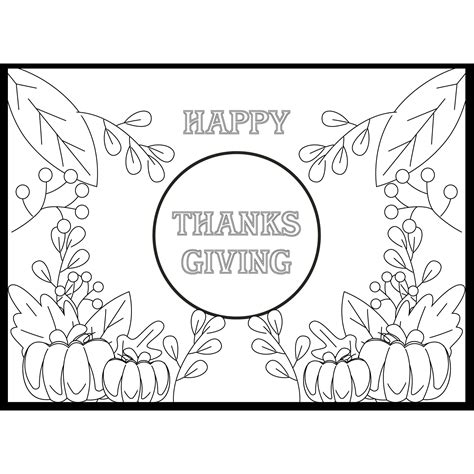 Thanksgiving Placemat Coloring Sheet Coloring Pages