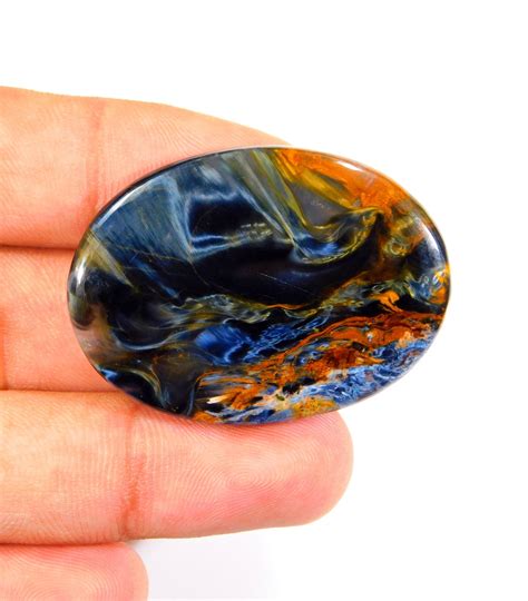 Natural Blue Multi Fire Pietersite Oval Cabochon Gemstone Etsy