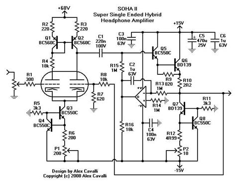 Diy tube headphone amp schematic