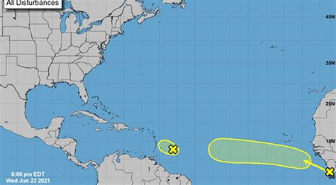 National Hurricane Center Monitors Two Disturbances In The Atlantic