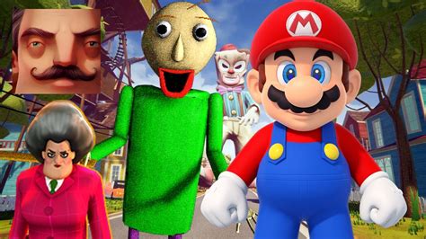 Hello Neighbor New Neighbor Mario Ant Man Scary Teacher Baldi History