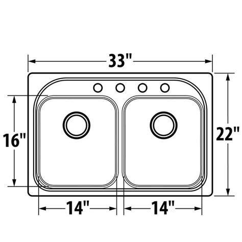 Moen 2000 Drop In 33 In X 22 In Stainless Steel Double Offset Bowl 4 Hole Kitchen Sink At