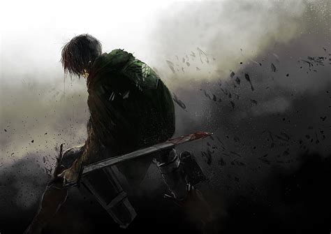 Levi Ackerman Battle Ready Hd Wallpaper By E Ko