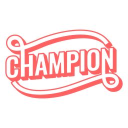 Champion Stylized Outlined Word Png Svg Design For T Shirts