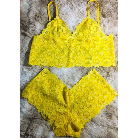 Conjunto Lingerie De Renda Sexy Sem Bojo Shopee Brasil