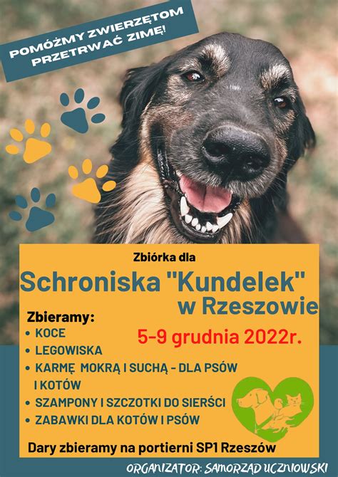 Zbiórka dla schroniska Kundelek Szkoła Podstawowa nr 1 w Rzeszowie