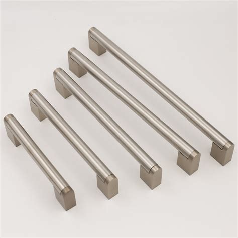 Brushed Nickel Cabinet Pulls And Handles Stainless Steel Square Etsy