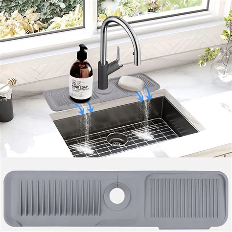 Amazon Kitchen Sink Splash Guard Inch Silicone Faucet Draining