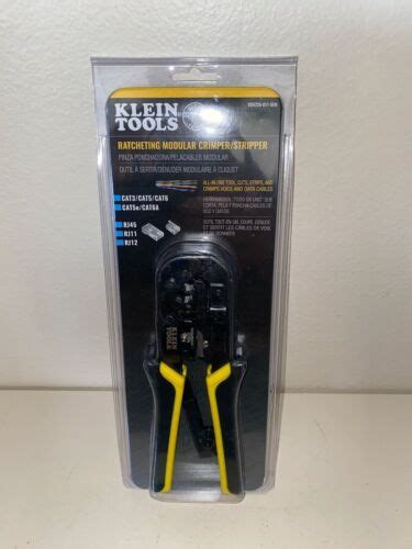 Klein Tools Vdv Sen Ratcheting Data Cable Crimper Stripper