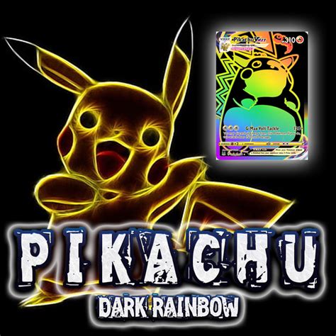 Jual Kartu Pokemon Tcg Hologram Special Vmax Pikachu Dark Rainbow