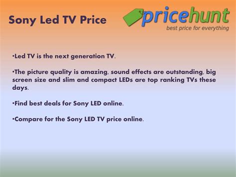 PPT - Buy Sony LED Televisions Online Cheap Price PowerPoint