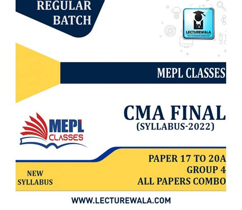 Cma Final New Syllabus Paper To A Group All Papers Combo Regular