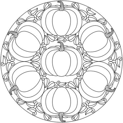 Mandala Pumpkin Coloring Page - Free Printable Coloring Pages