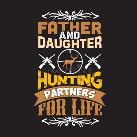 Father And Daughter Hunting Partners Stock Illustration Illustration