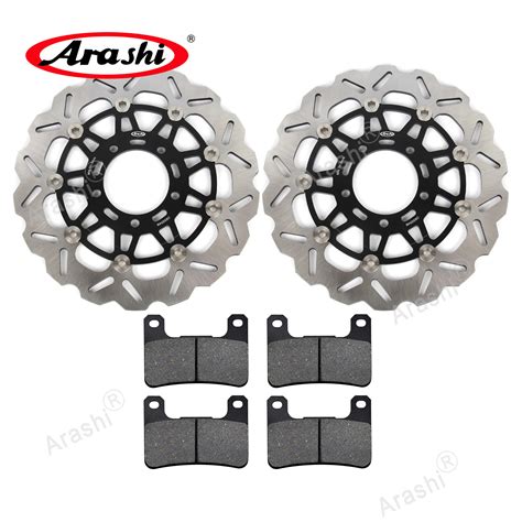 Arashi Cnc Full Floating Front Brake Disc Disk Brake Pads For Kawasaki