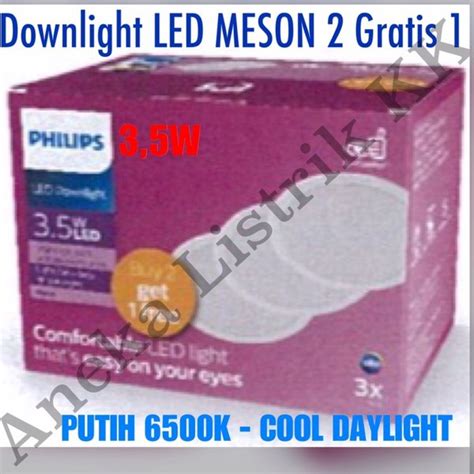 Jual Downlight LED PHILIPS MESON 3 5W 3inch 59441 PUTIH PAKET Isi 3pcs