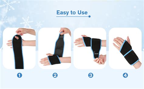 Helthrelife Wrist Ice Pack Wrap For Carpal Tunnel Relief Gel Packs Hot Cold Compress Brace