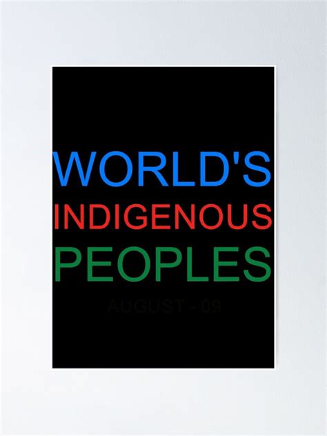 "World's indigenous peoples day " Poster for Sale by SophiaJo867830 ...