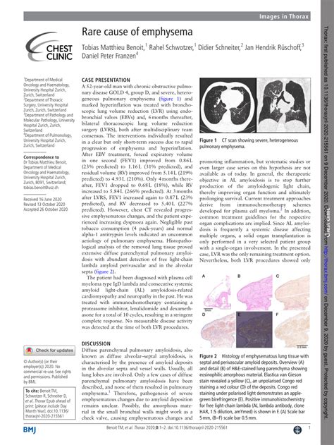 PDF Rare Cause Of Emphysema