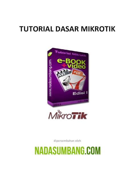 PDF TUTORIAL DASAR MIKROTIK CARA MENGAKSES MIKROTIK PERTAMA KALI