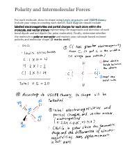 Polarity and Intermolecular Forces 2 .pdf - Polarity and Intermolecular ...