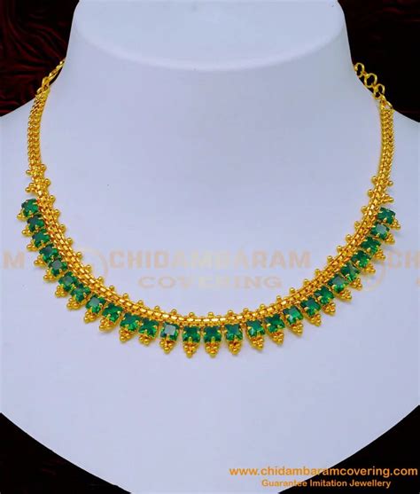 Stunning Collection 999 Gold Stone Necklace Designs In Full 4K