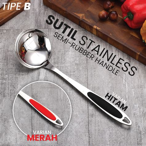 Jual Centong Sendok Kuah Sup Sayur Ladle Tebal Stainless 32 Cm Tipe B