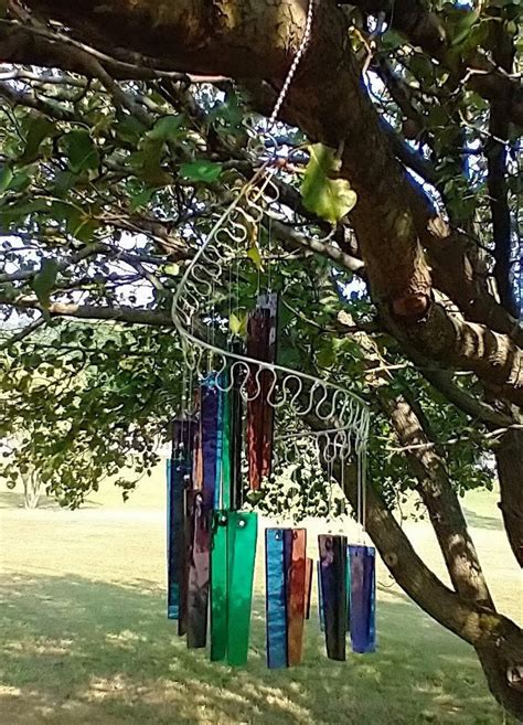 Signature Glass Spiral Wind Chimes Jules Tones Etsy