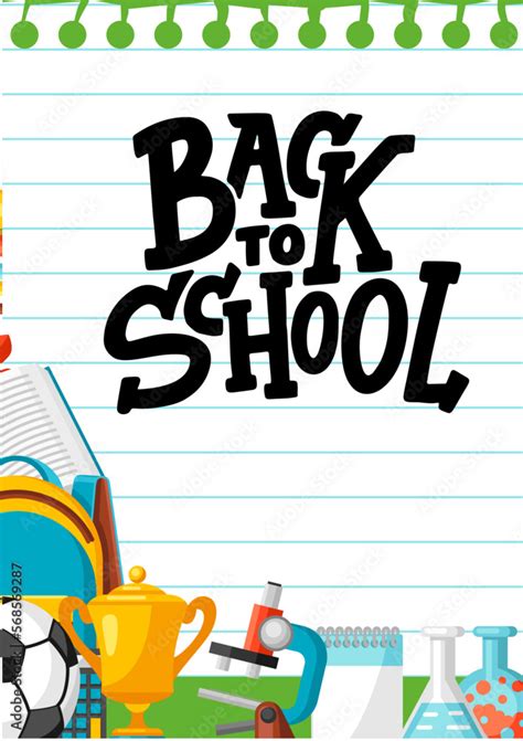 Back to school poster vector design Stock Vector | Adobe Stock