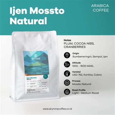 Jual Kopi Arabika Ijen Mossto Natural Roasted Beans Gram Giling