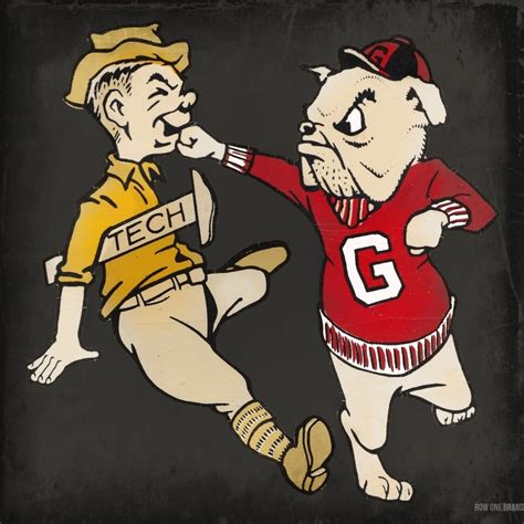 Vintage Georgia Bulldog Cartoon Punch - Row One Brand