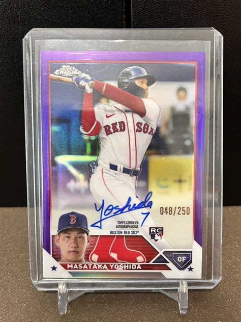 250枚限定 吉田正尚 直書きサイン 2023 Topps Chrome Masataka Yoshida Purple Refractor