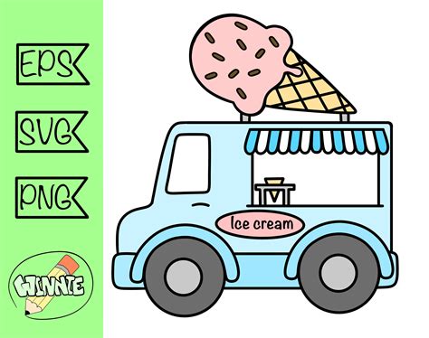 Ice Cream Truck Svg Clipart Ice Cream Foodtruck Cricut Cut Etsy