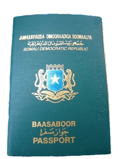 Passport of the Somali Democratic Republic Somalia transparent PNG ...