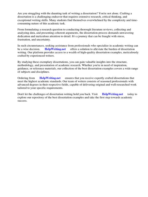 dissertation examples  thesis