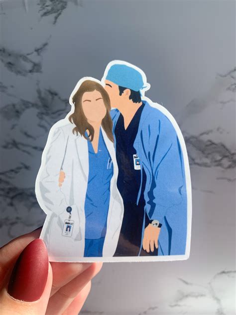 Grey S Anatomy Sticker Meredith And Derek McDreamy Couple Grey S